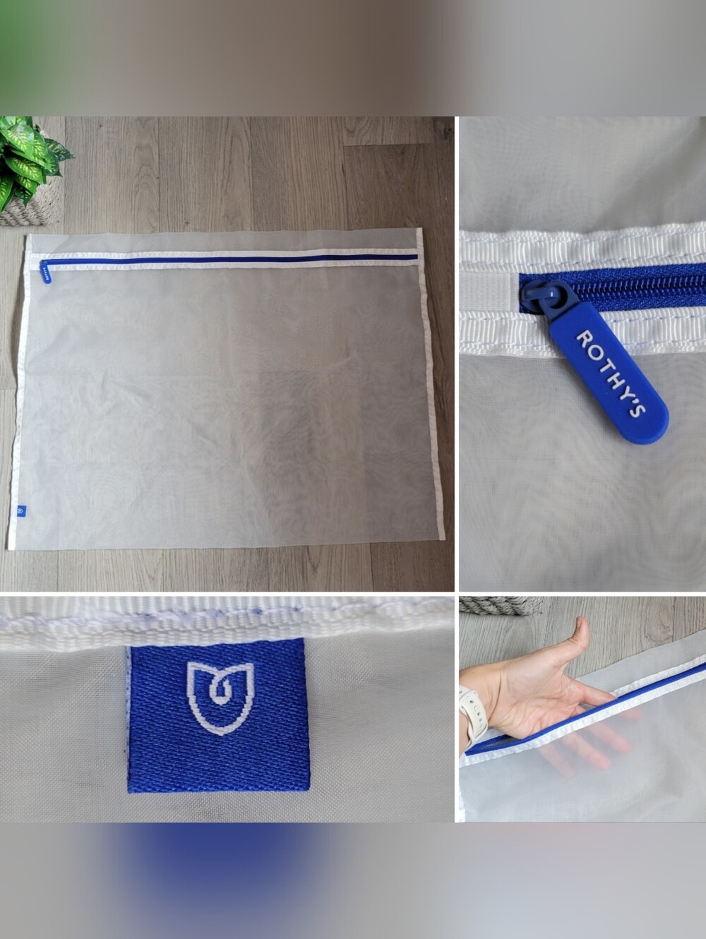 Rothy's The Easy Wash Bag Zip Mesh Laundry Bag, Size Large 25" x 19.5"
